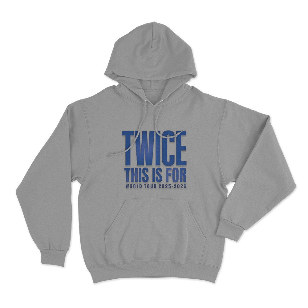 Twice 2025-2026 Tour Unisex Hoodie Grey Twice 2025 2026 Tour Unisex Hoodie Grey
