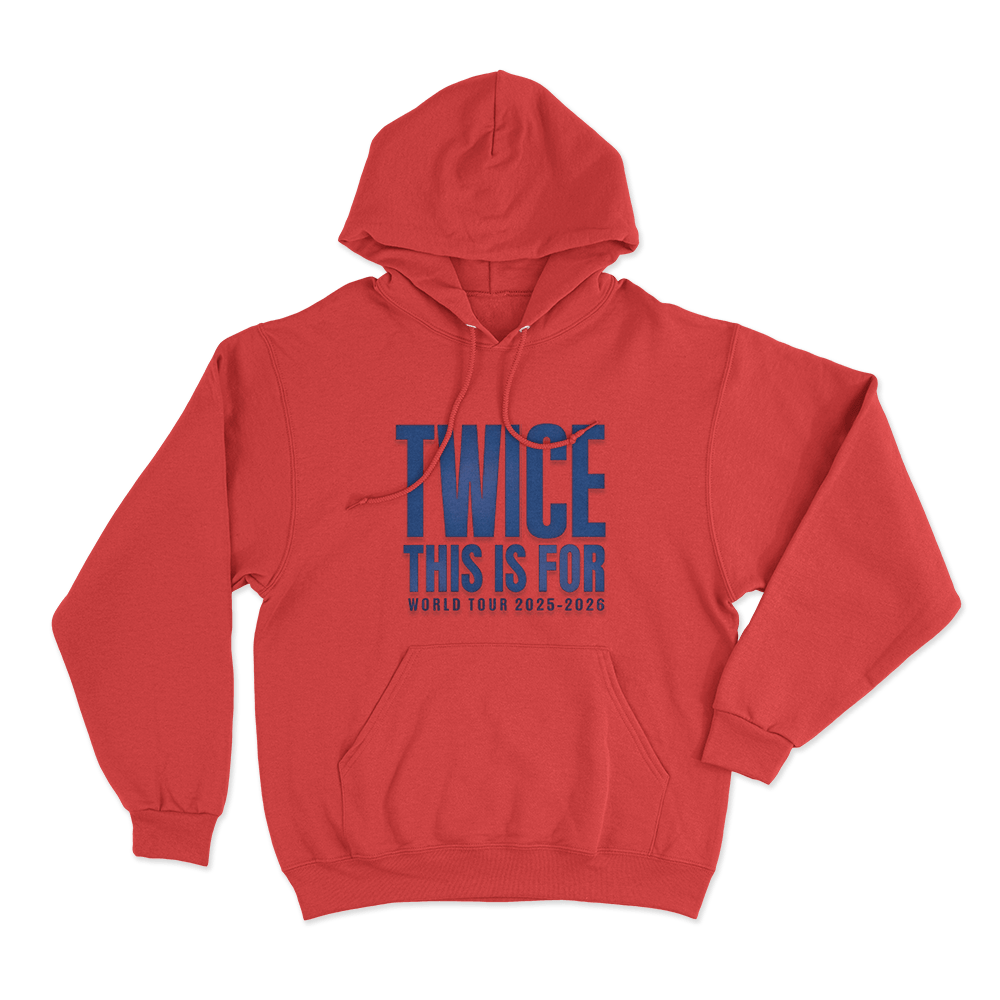 Twice 2025-2026 Tour Unisex Hoodie Red Twice 2025 2026 Tour Unisex Hoodie Red