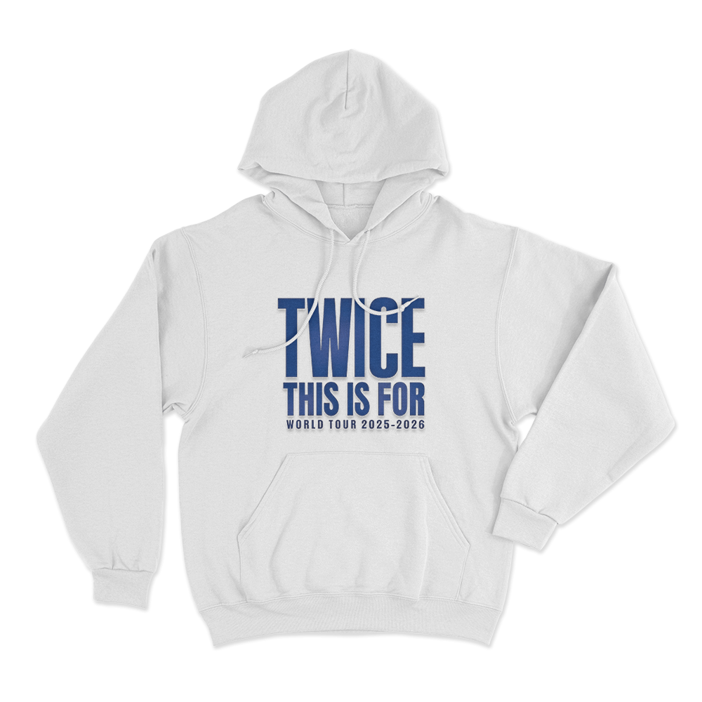 Twice 2025-2026 Tour Unisex Hoodie White Twice 2025 2026 Tour Unisex Hoodie White