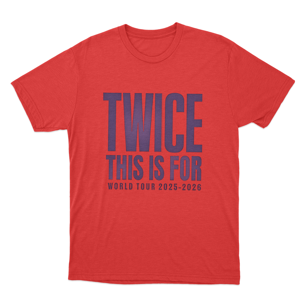 Twice 2025-2026 Tour Unisex T Shirt Red Twice 2025 2026 Tour Unisex T Shirt Red