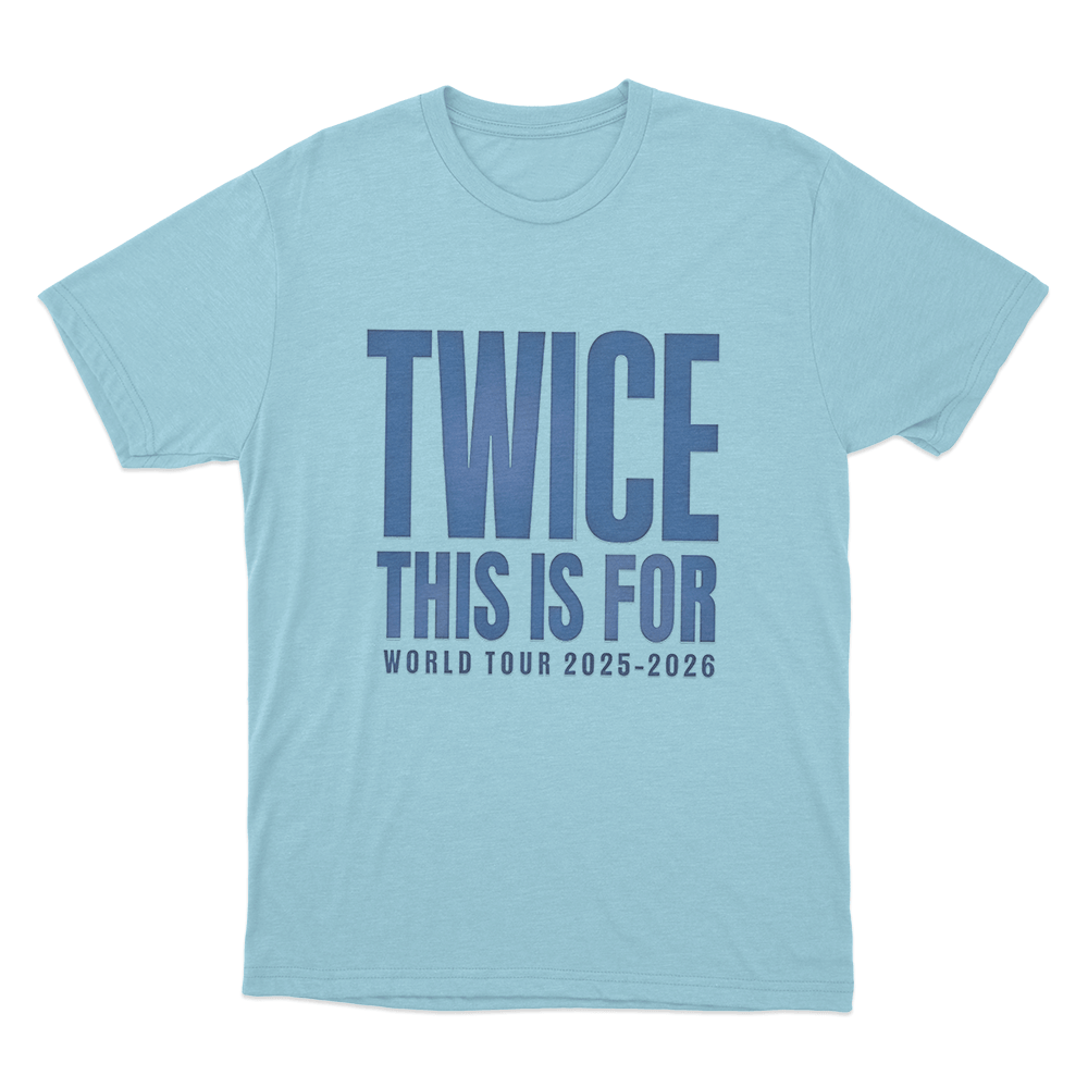 Twice 2025-2026 Tour Unisex T Shirt Sky Blue Twice 2025 2026 Tour Unisex T Shirt Sky Blue