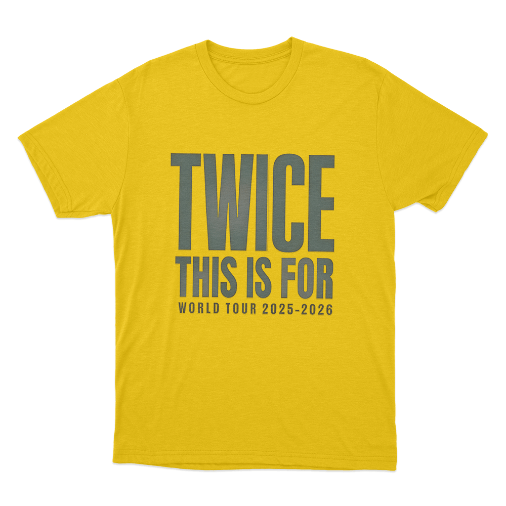 Twice 2025-2026 Tour Unisex T Shirt Yellow Twice 2025 2026 Tour Unisex T Shirt Yellow